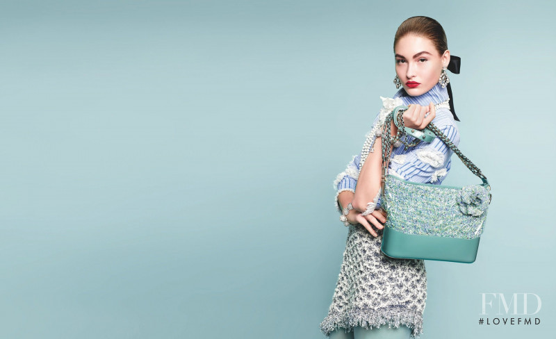 Grace Elizabeth featured in  the Chanel advertisement for Spring/Summer 2018