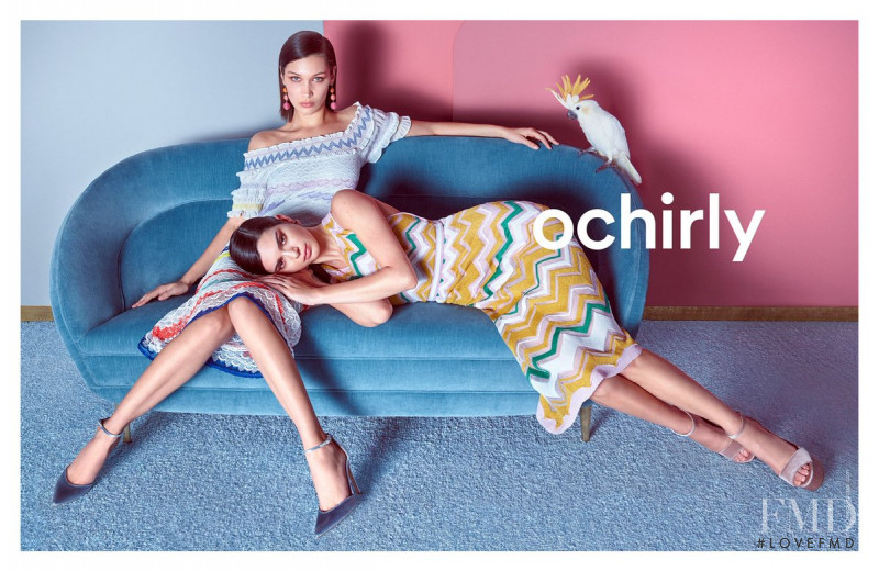 Bella Hadid featured in  the Ochirly advertisement for Spring/Summer 2018