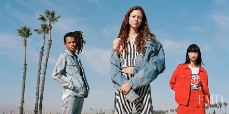 Natalie Westling featured in  the Pull & Bear advertisement for Spring/Summer 2018