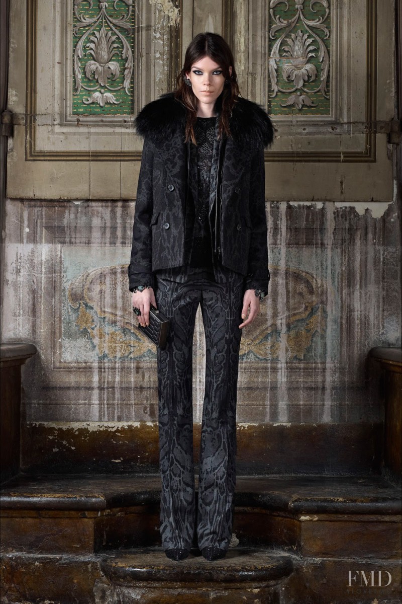 Meghan Collison featured in  the Roberto Cavalli lookbook for Pre-Fall 2013