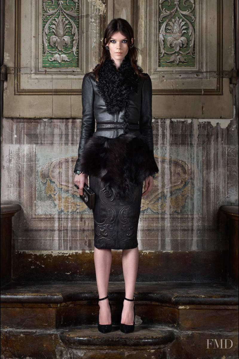 Meghan Collison featured in  the Roberto Cavalli lookbook for Pre-Fall 2013