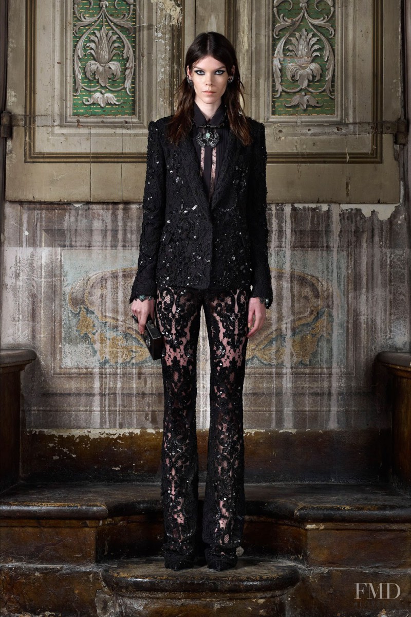 Meghan Collison featured in  the Roberto Cavalli lookbook for Pre-Fall 2013