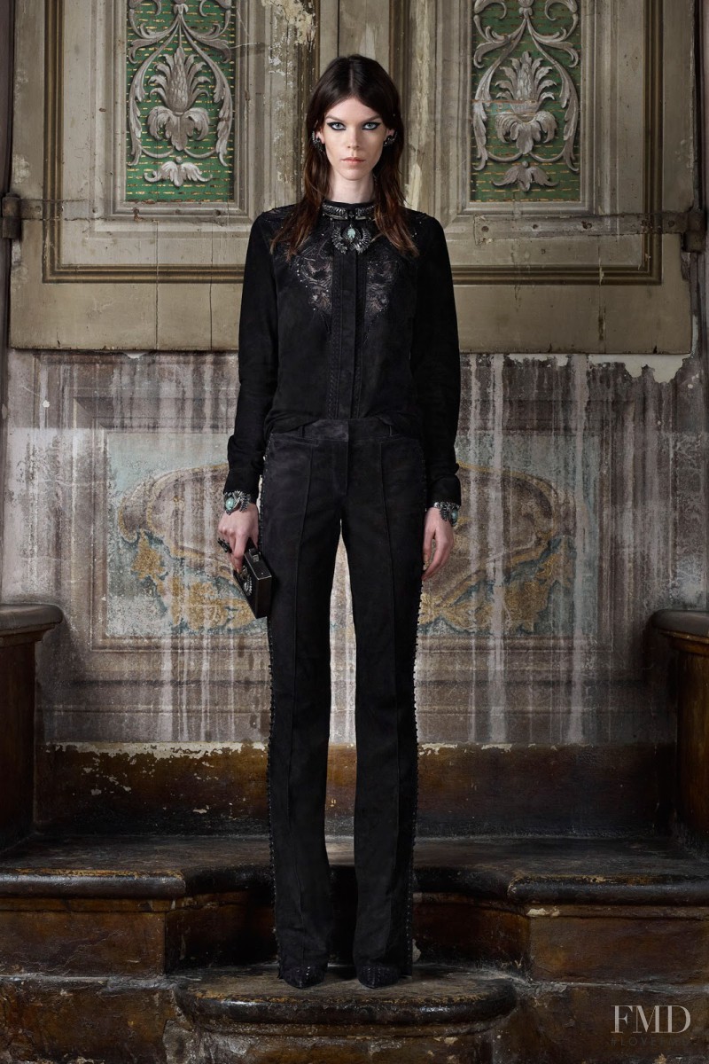 Meghan Collison featured in  the Roberto Cavalli lookbook for Pre-Fall 2013