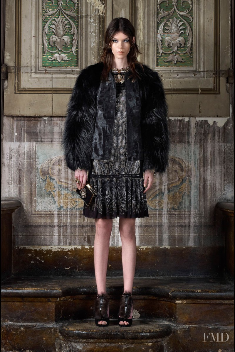 Meghan Collison featured in  the Roberto Cavalli lookbook for Pre-Fall 2013