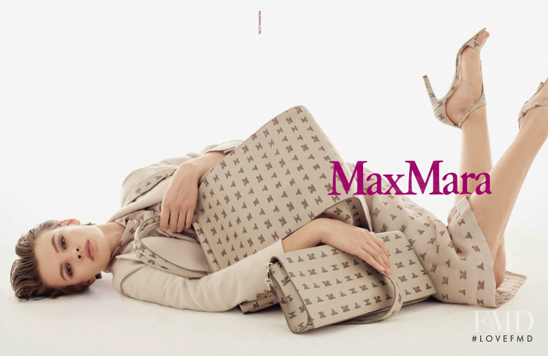 Cara Taylor featured in  the Max Mara advertisement for Spring/Summer 2018