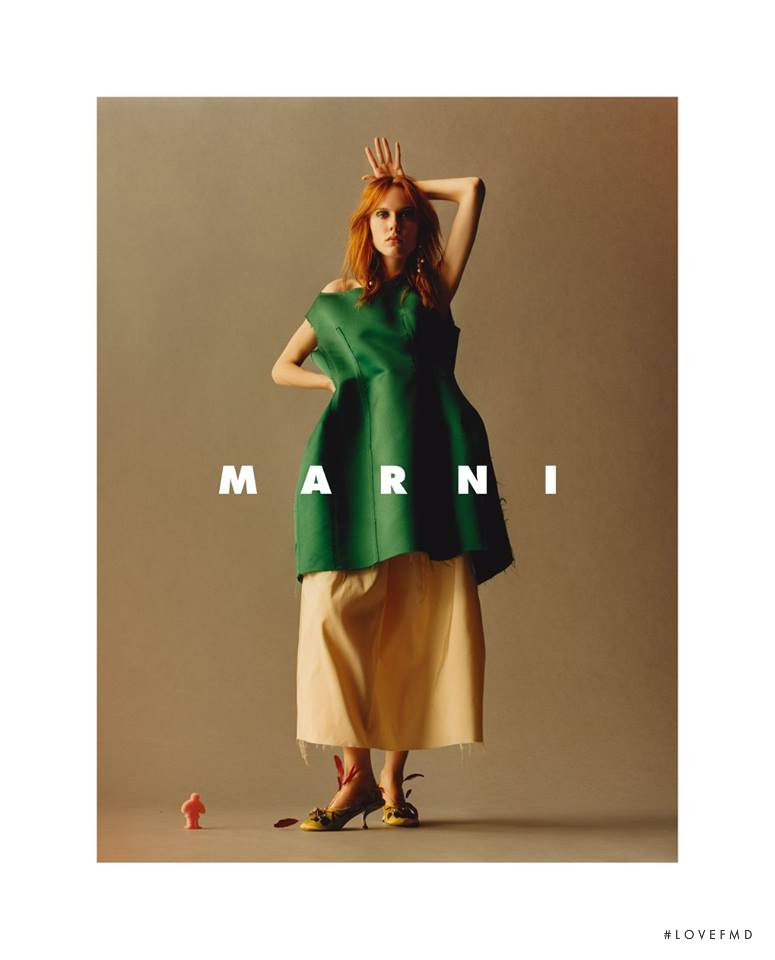 Kiki Willems featured in  the Marni advertisement for Spring/Summer 2018