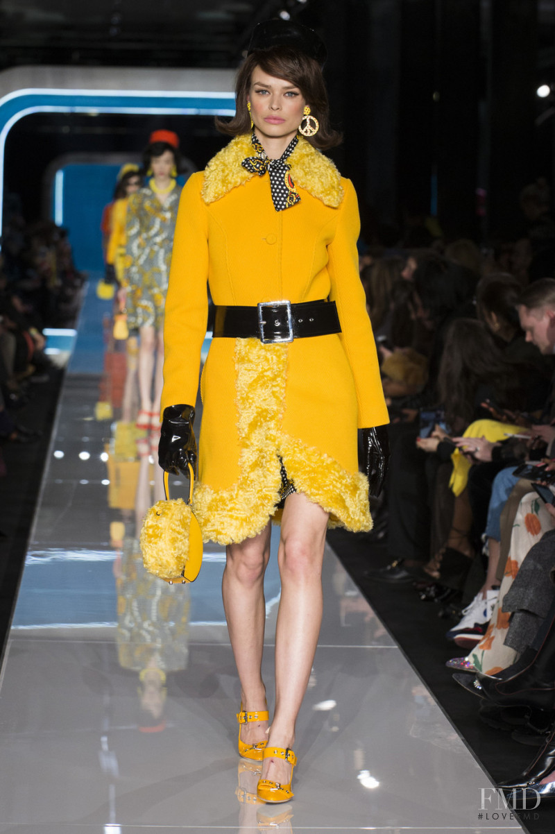 Birgit Kos featured in  the Moschino fashion show for Autumn/Winter 2018