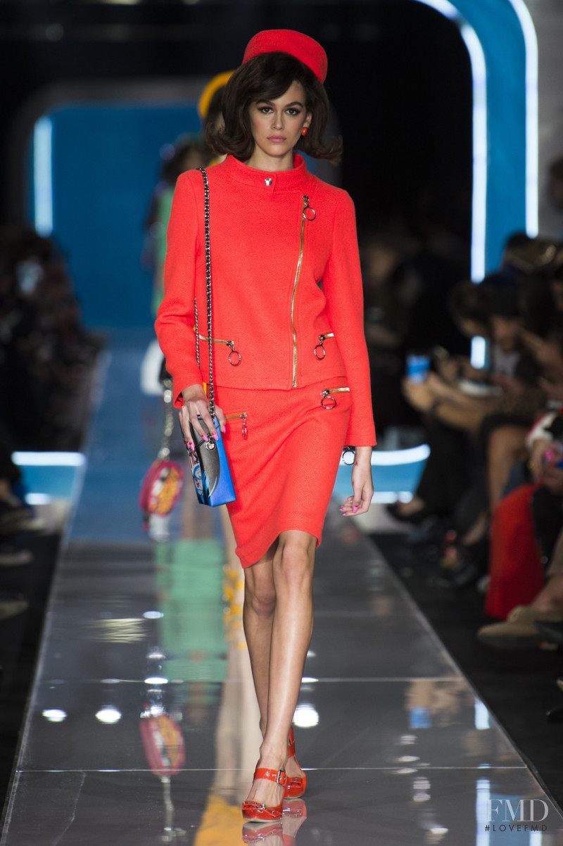 Kaia Gerber featured in  the Moschino fashion show for Autumn/Winter 2018