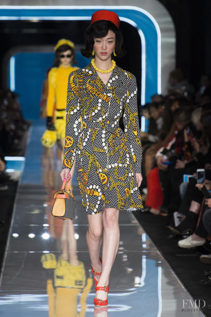 So Ra Choi featured in  the Moschino fashion show for Autumn/Winter 2018