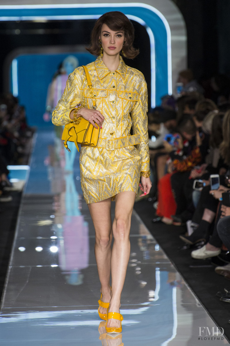 Camille Hurel featured in  the Moschino fashion show for Autumn/Winter 2018