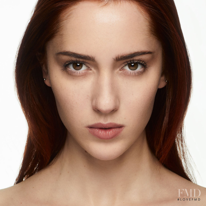 Teddy Quinlivan featured in  the Marc Jacobs Beauty Shameless Foundation advertisement for Spring/Summer 2018