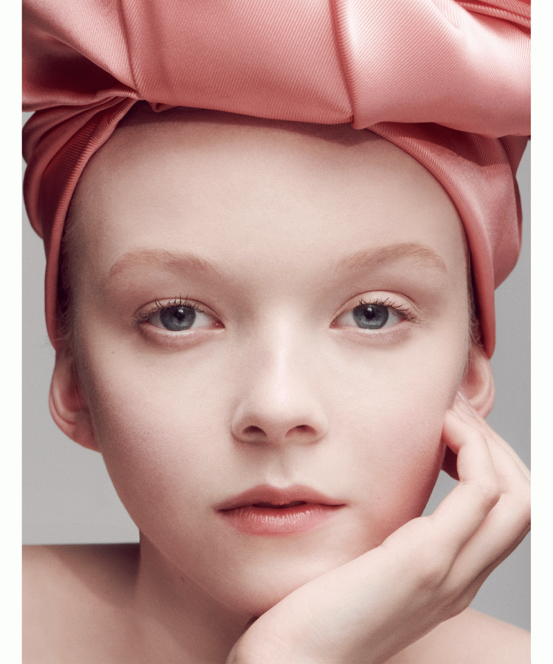 Lily Nova featured in  the Marc Jacobs Beauty Shameless Foundation advertisement for Spring/Summer 2018