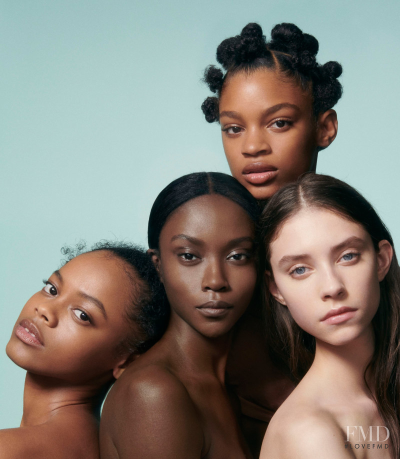 Riley Montana featured in  the Marc Jacobs Beauty Shameless Foundation advertisement for Spring/Summer 2018
