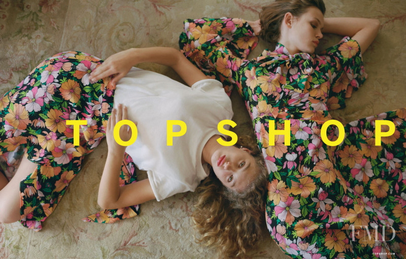 Cara Taylor featured in  the Topshop advertisement for Spring/Summer 2018