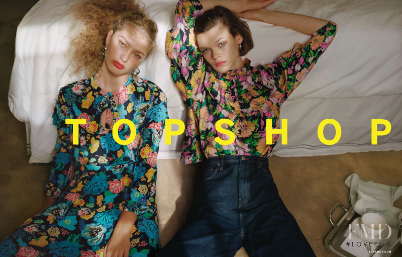 Cara Taylor featured in  the Topshop advertisement for Spring/Summer 2018