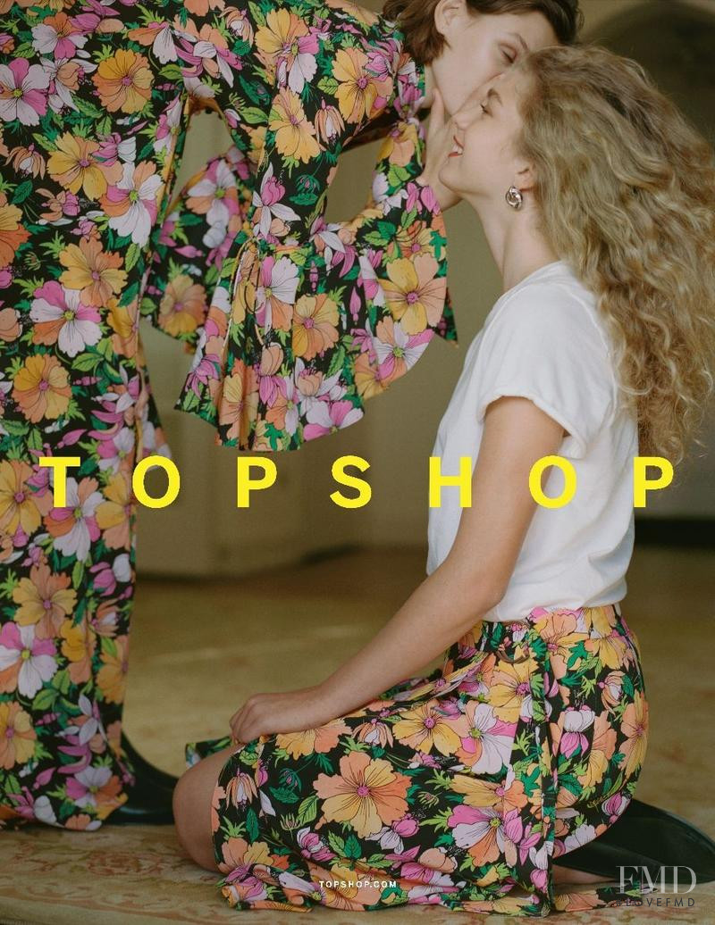 Cara Taylor featured in  the Topshop advertisement for Spring/Summer 2018