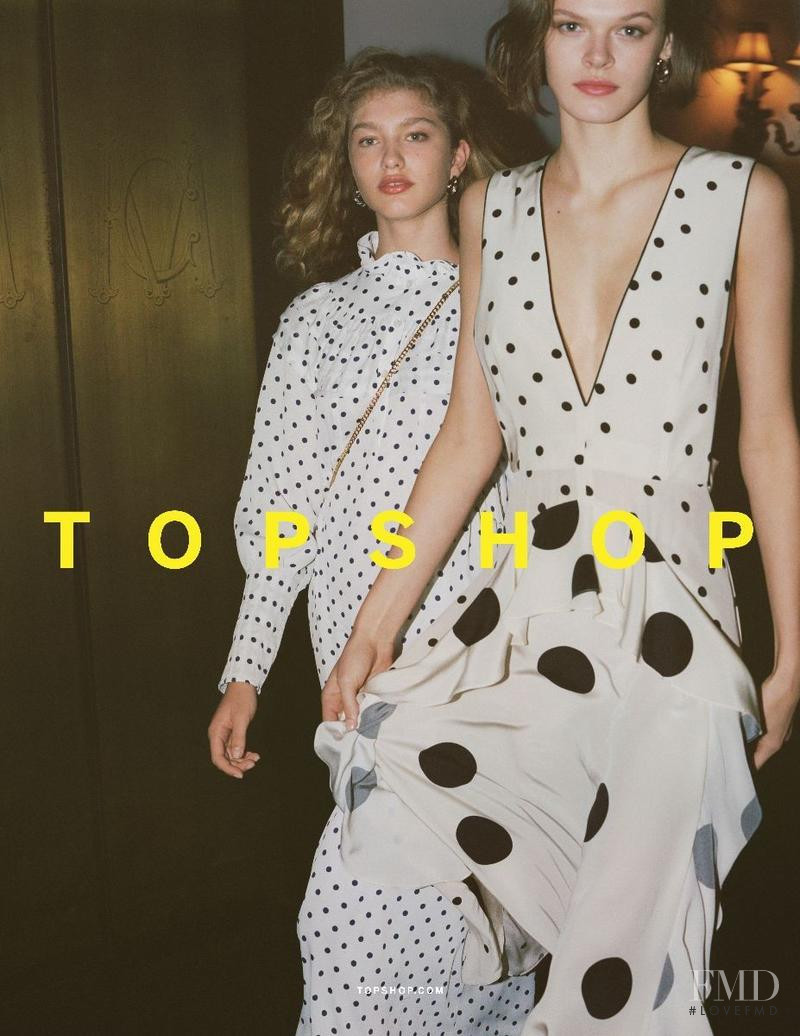 Cara Taylor featured in  the Topshop advertisement for Spring/Summer 2018