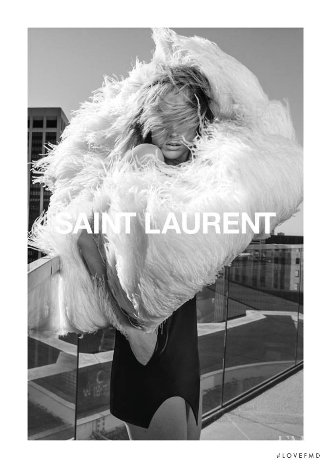 Raquel Zimmermann featured in  the Saint Laurent advertisement for Spring/Summer 2018