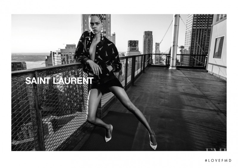 Hiandra Martinez featured in  the Saint Laurent advertisement for Spring/Summer 2018