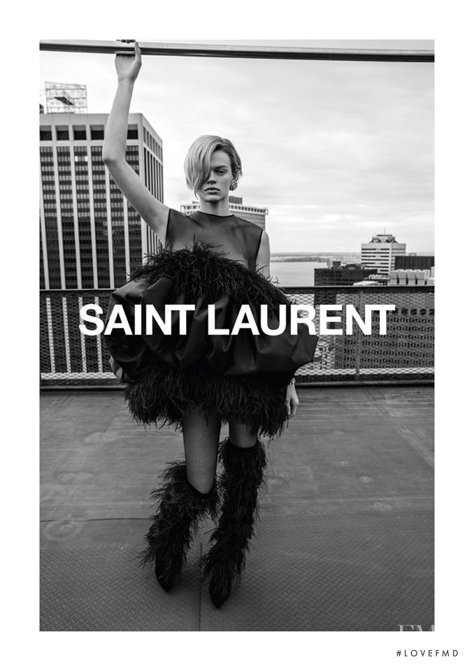 Cara Taylor featured in  the Saint Laurent advertisement for Spring/Summer 2018