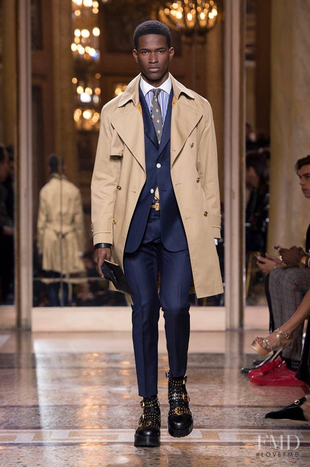Salomon Diaz featured in  the Versace fashion show for Autumn/Winter 2018