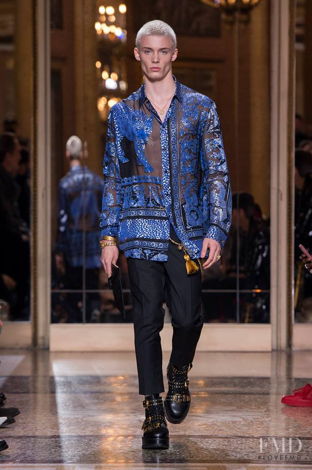 Joao Knorr featured in  the Versace fashion show for Autumn/Winter 2018