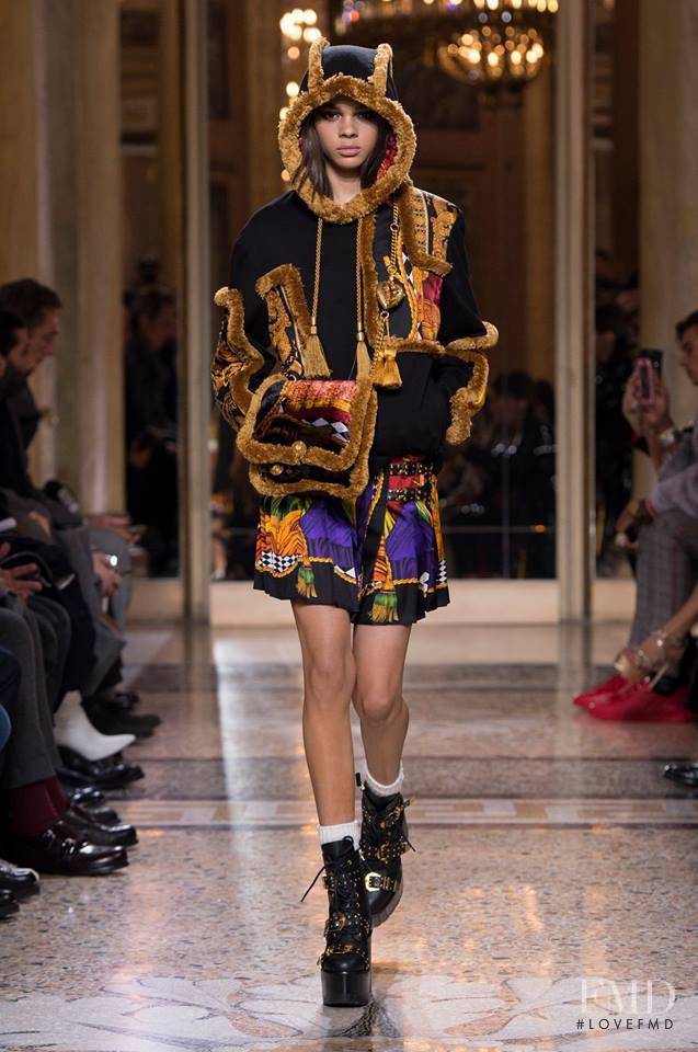 Hiandra Martinez featured in  the Versace fashion show for Autumn/Winter 2018