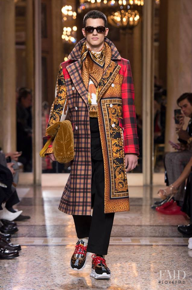 Ljubisa Grujic featured in  the Versace fashion show for Autumn/Winter 2018