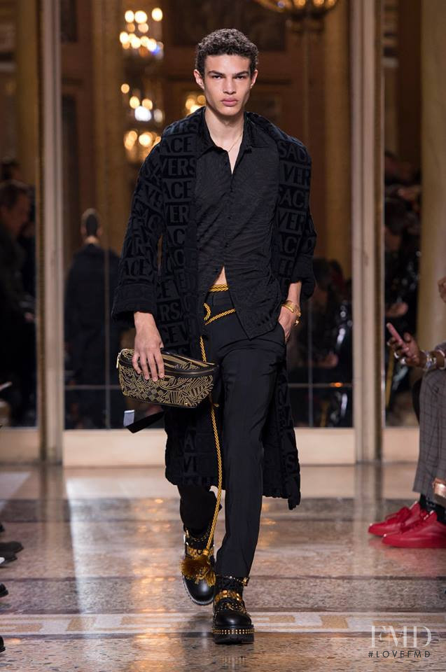 Noah Luis Brown featured in  the Versace fashion show for Autumn/Winter 2018