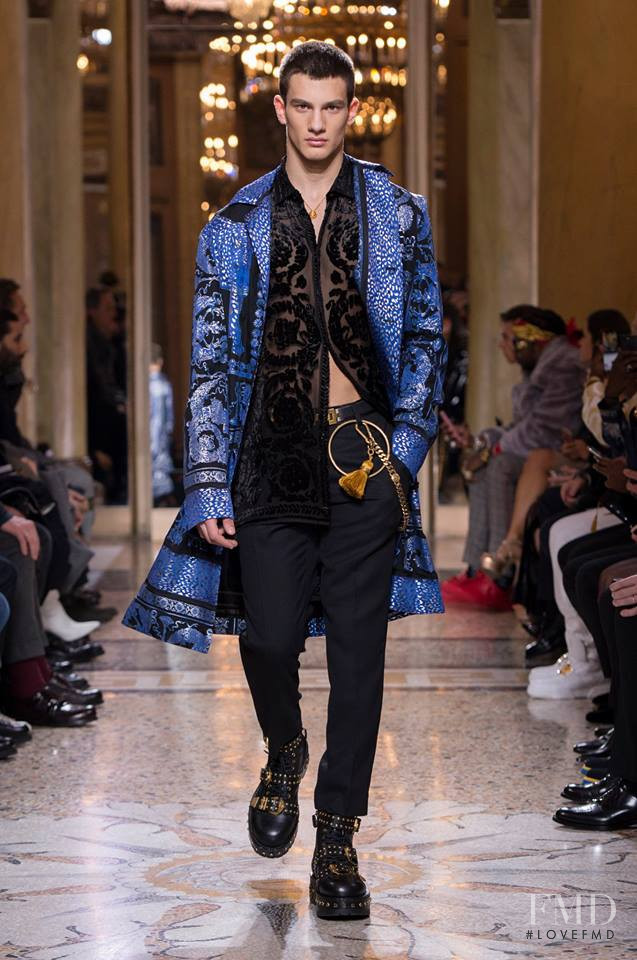 Ljubisa Grujic featured in  the Versace fashion show for Autumn/Winter 2018