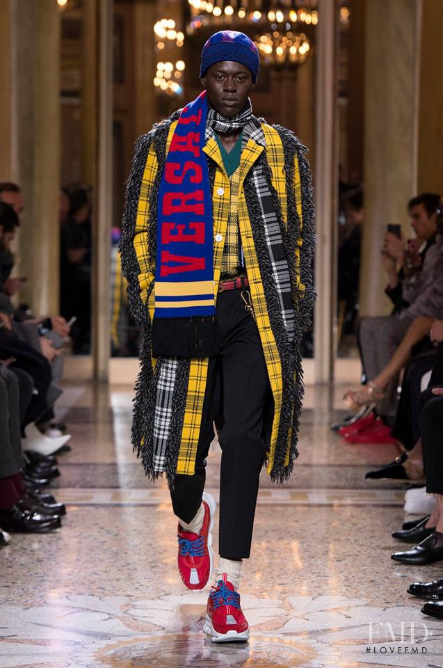 Alpha Dia featured in  the Versace fashion show for Autumn/Winter 2018