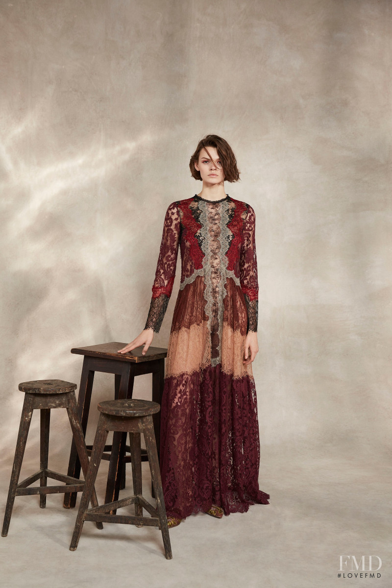 Cara Taylor featured in  the Alberta Ferretti lookbook for Resort 2018