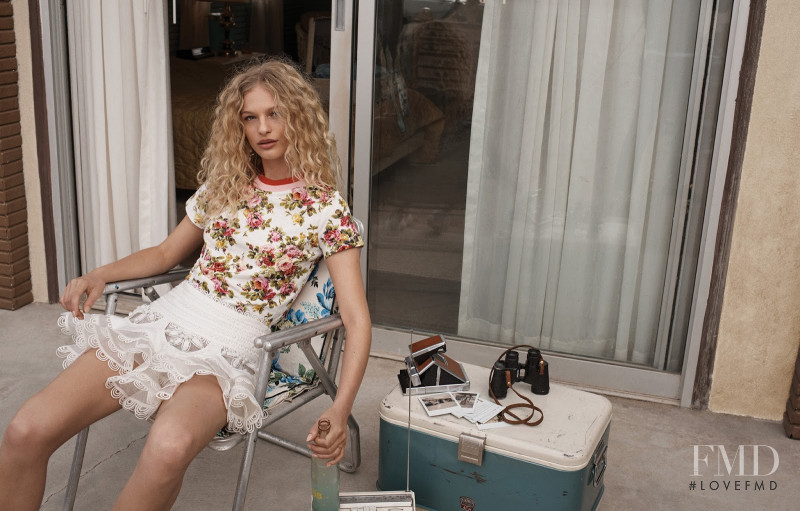Frederikke Sofie Falbe-Hansen featured in  the Zimmermann advertisement for Spring/Summer 2018