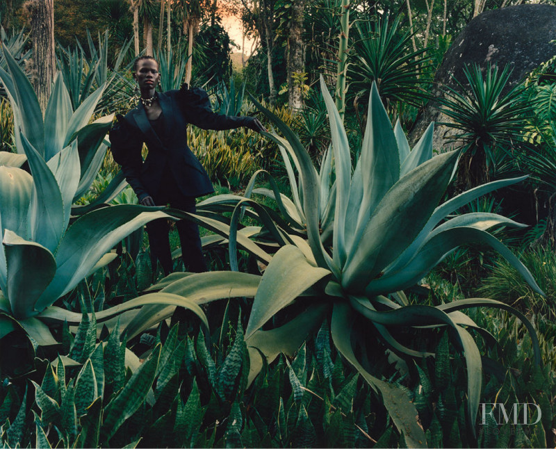 Shanelle Nyasiase featured in  the Alexander McQueen advertisement for Spring/Summer 2018