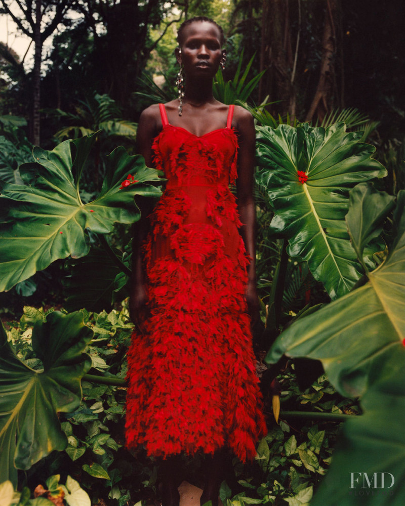 Shanelle Nyasiase featured in  the Alexander McQueen advertisement for Spring/Summer 2018