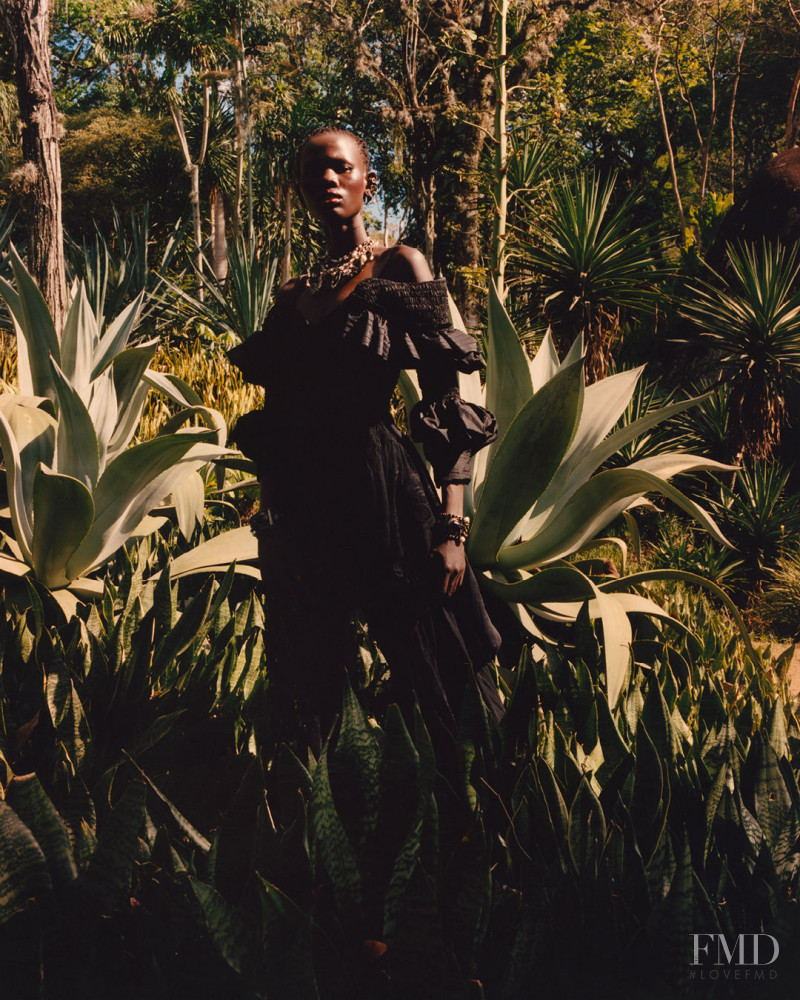 Shanelle Nyasiase featured in  the Alexander McQueen advertisement for Spring/Summer 2018