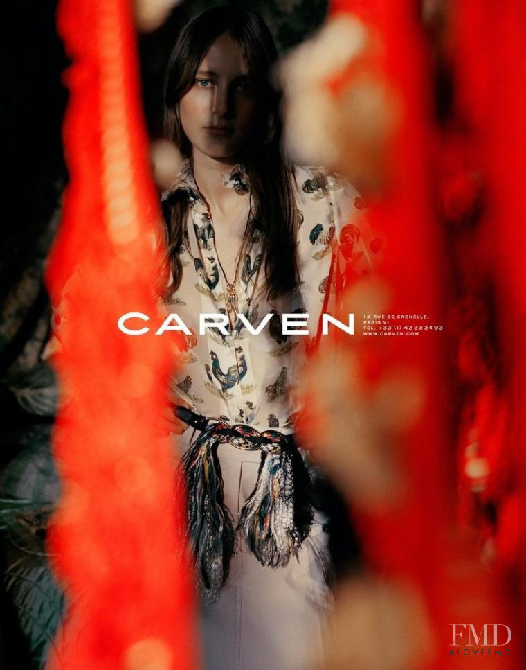 Olympia Campbell featured in  the Carven advertisement for Spring/Summer 2018