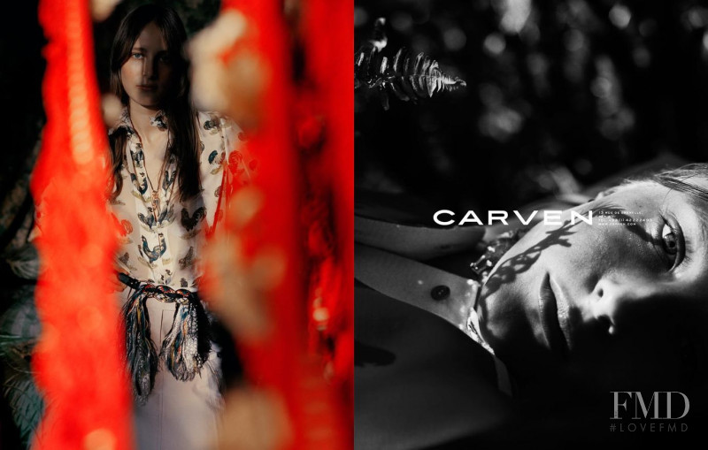 Olympia Campbell featured in  the Carven advertisement for Spring/Summer 2018