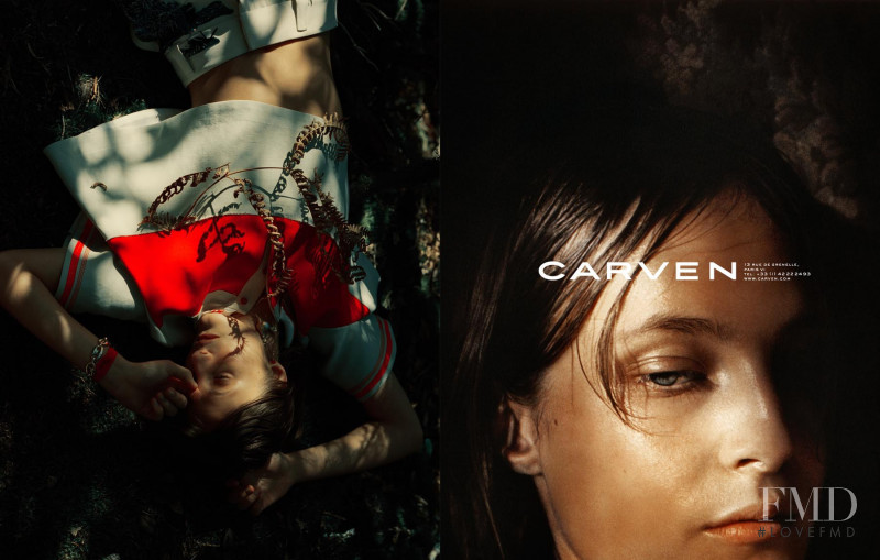 Olympia Campbell featured in  the Carven advertisement for Spring/Summer 2018