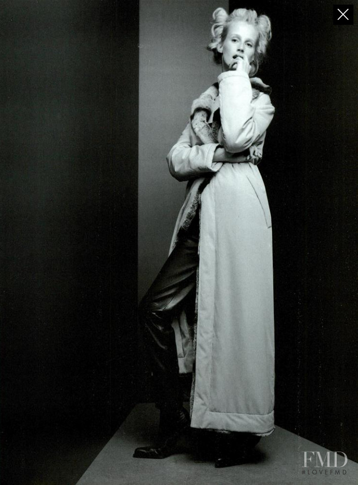 Esther de Jong featured in  the Gianfranco Ferré advertisement for Autumn/Winter 1999