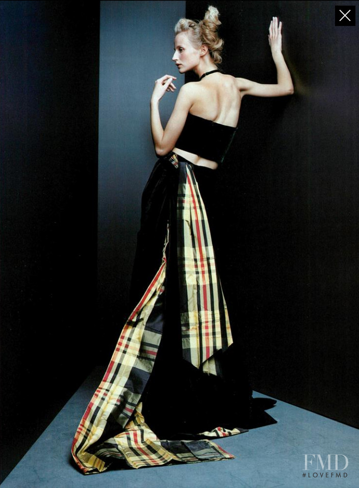 Esther de Jong featured in  the Gianfranco Ferré advertisement for Autumn/Winter 1999