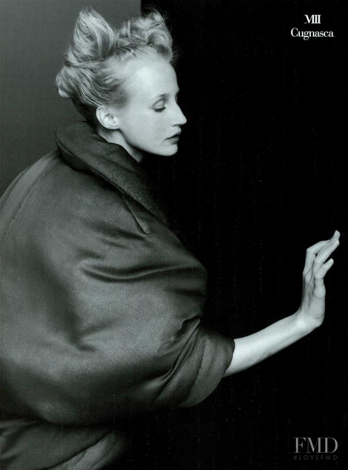 Esther de Jong featured in  the Gianfranco Ferré advertisement for Autumn/Winter 1999