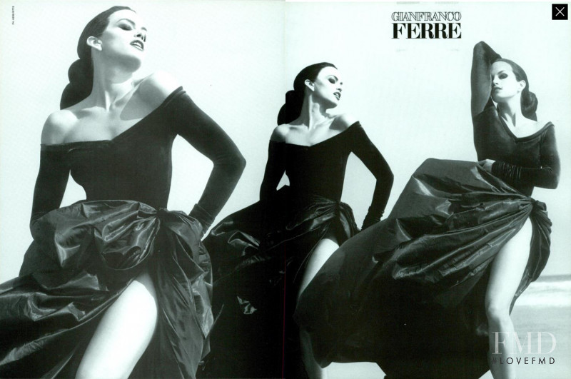 Cindy Crawford featured in  the Gianfranco Ferré advertisement for Autumn/Winter 1994