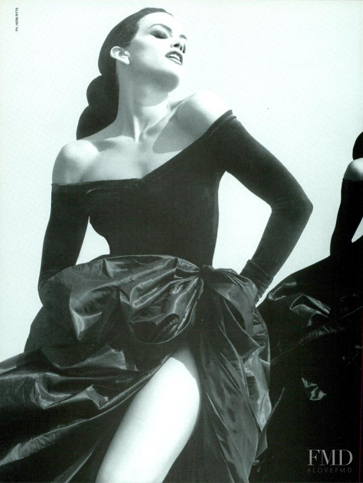 Cindy Crawford featured in  the Gianfranco Ferré advertisement for Autumn/Winter 1994