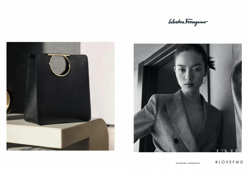 Fei Fei Sun featured in  the Salvatore Ferragamo advertisement for Spring/Summer 2018