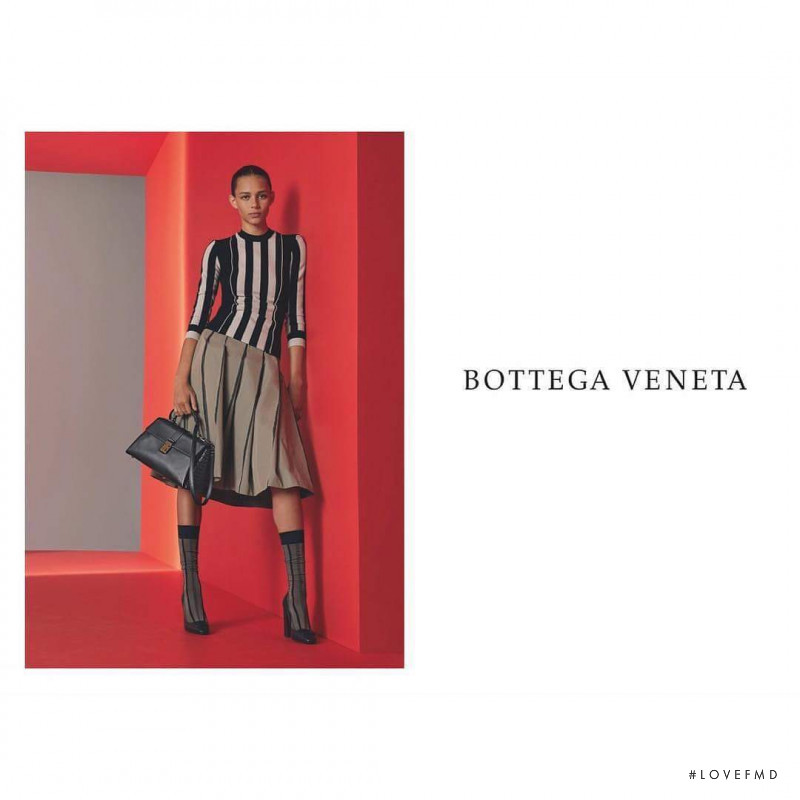 Binx Walton featured in  the Bottega Veneta advertisement for Cruise 2018