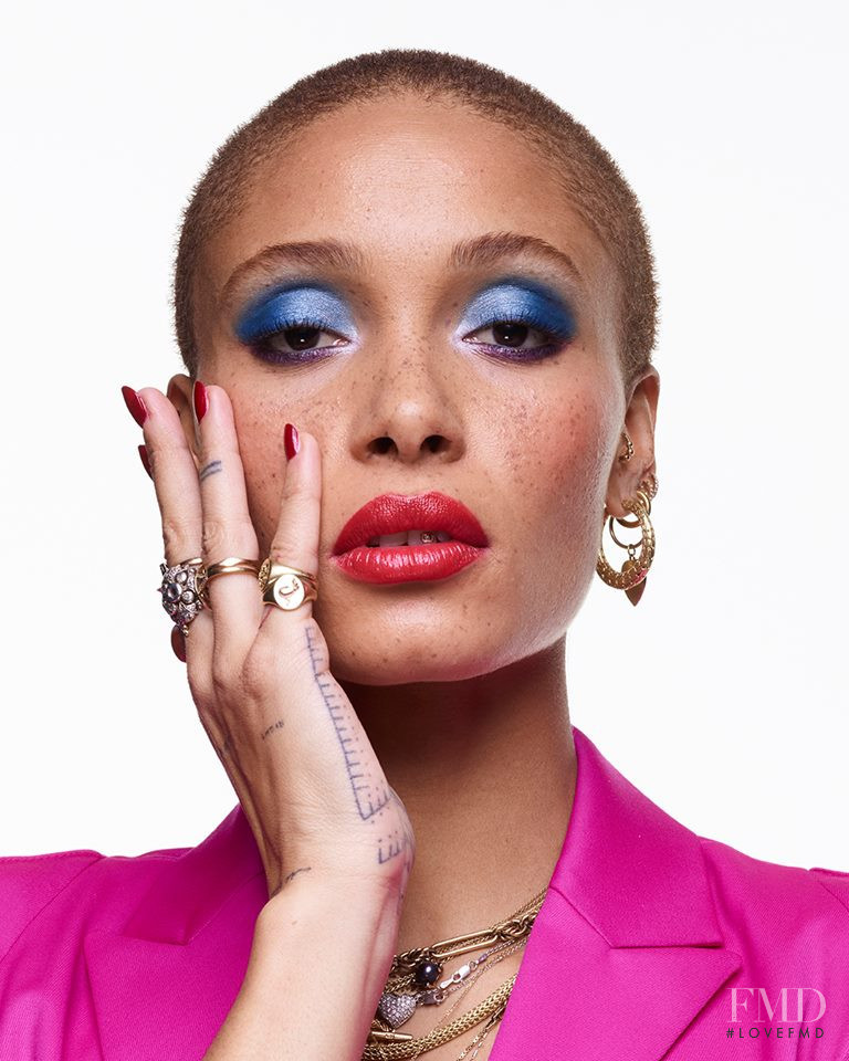 Adwoa Aboah featured in  the Revlon Live Boldly advertisement for Spring/Summer 2018