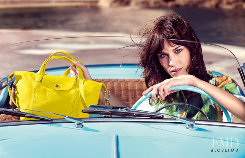 Alexa Chung featured in  the Longchamp advertisement for Spring/Summer 2014