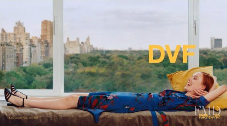 Kiki Willems featured in  the Diane Von Furstenberg advertisement for Spring/Summer 2018