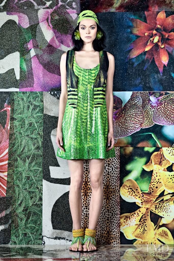 Kinga Rajzak featured in  the Roberto Cavalli fashion show for Resort 2012